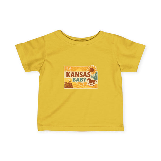 Kansas Baby Infant Tee – Prairie Charm for Your Little Sunflower