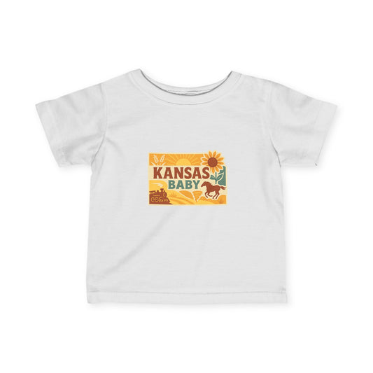 Kansas Baby Infant Tee – Prairie Charm for Your Little Sunflower